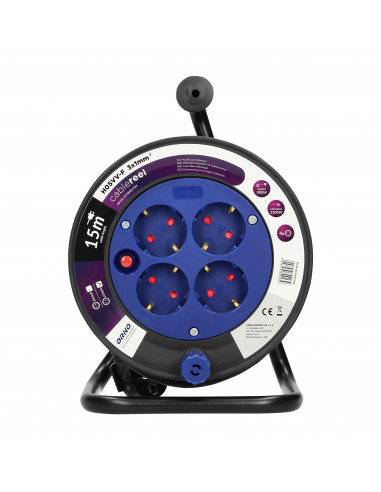 Przedłużacz bębnowy MINI, 4 gniazda...