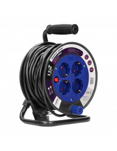 Przedłużacz bębnowy MINI, 4 gniazda...