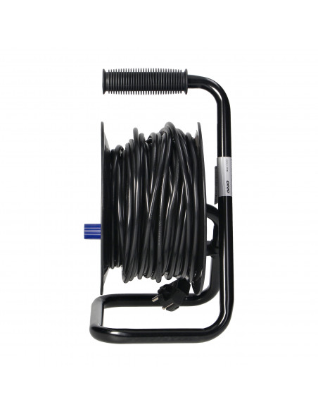  Przedłużacz bębnowy, 4 gniazda 2P+Z (schuko), kabel PVC H05VV-F 3x1.0mm², długość - 30m, Termik, Przesłony...