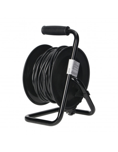  Przedłużacz bębnowy, 4 gniazda 2P+Z (schuko), kabel PVC H05VV-F 3x1.0mm², długość - 30m, Termik, Przesłony...