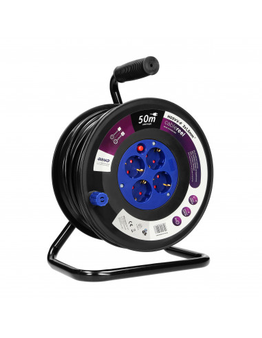  Przedłużacz bębnowy, 4 gniazda 2P+Z...