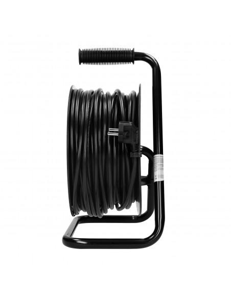  Przedłużacz bębnowy, 4 gniazda 2P+Z (schuko), kabel PVC H05VV-F 3x1.5mm², długość - 50m, Termik, Przesłony...