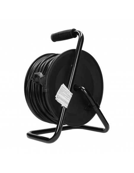  Przedłużacz bębnowy, 4 gniazda 2P+Z (schuko), kabel PVC H05VV-F 3x1.5mm², długość - 50m, Termik, Przesłony...