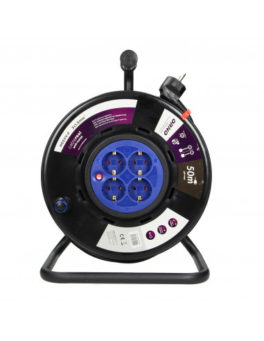  Przedłużacz bębnowy, 4 gniazda 2P+Z...