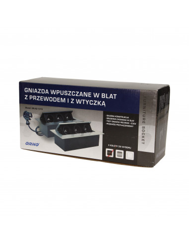 Gniazdo meblowe wpuszczane w blat z...