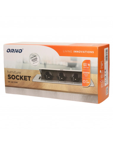 Gniazdo meblowe wpuszczane w blat z...