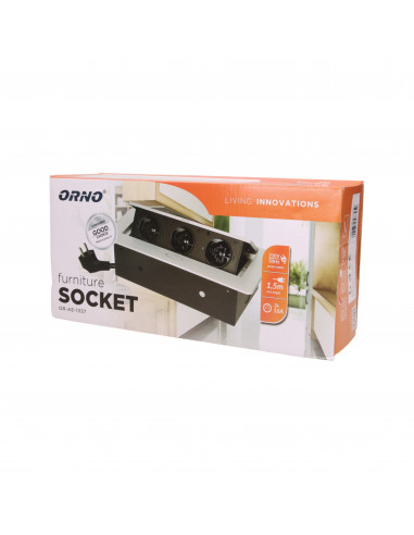 Gniazdo meblowe wpuszczane w blat z...