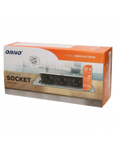 Gniazdo meblowe wpuszczane w blat z...