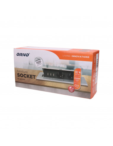 Gniazdo meblowe wpuszczane w blat z...