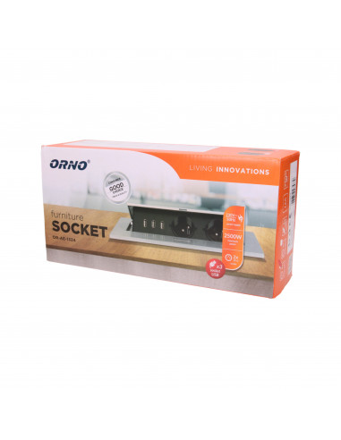 Gniazdo meblowe wpuszczane w blat z...