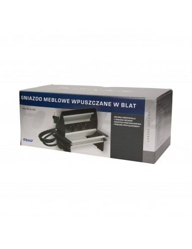 Gniazdo meblowe wpuszczane w blat ze...