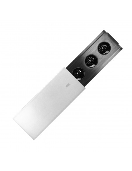 Gniazdo meblowe wpuszczane w blat 3x2P+Z z przesuwną pokrywką