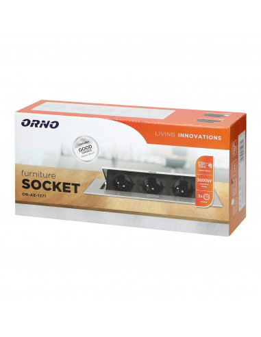 Gniazdo meblowe wpuszczane w blat z...