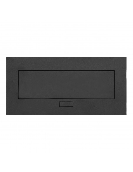 Gniazdo meblowe wpuszczane w blat z płaskim rantem, 3x2P+Z (Schuko), czarne