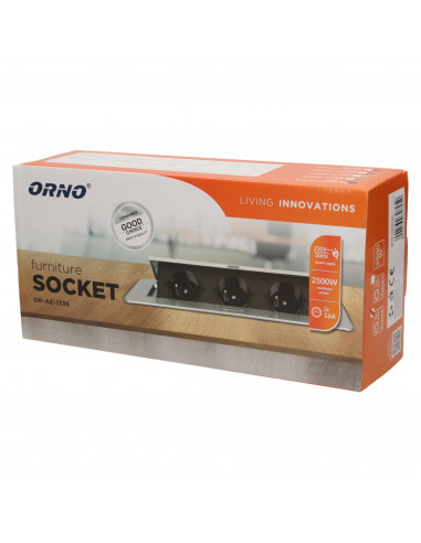 Gniazdo meblowe wpuszczane w blat z...