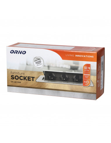 Gniazdo meblowe wpuszczane w blat z...