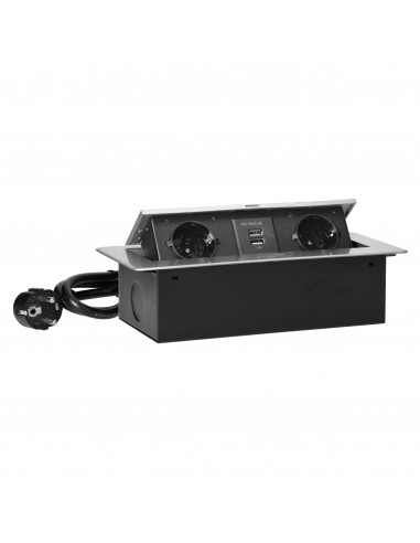  Gniazda meblowe wpuszczane w blat z...