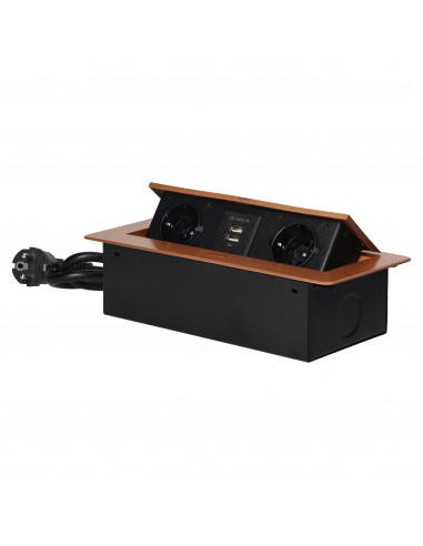  Gniazda meblowe wpuszczane w blat z...