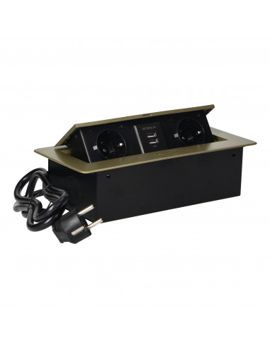  Gniazda meblowe wpuszczane w blat z...