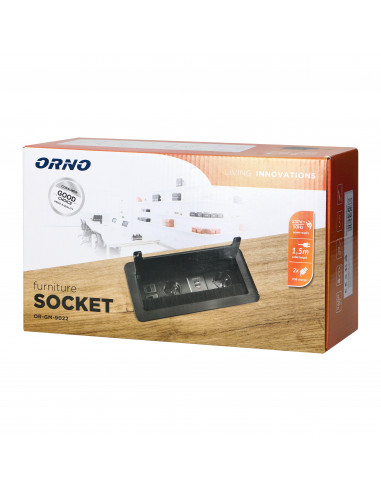  Gniazdo meblowe wpuszczane w blat z...