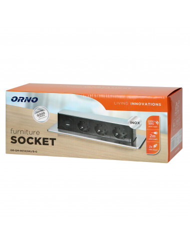  Gniazdo meblowe wysuwane z blatu z...