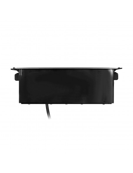  Gniazdo meblowe wysuwane z blatu z płaskim frezowanym rantem, ładowarką USB i przewodem 2m, 3 gniazda typ F, 2 x USB...