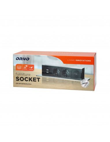  Gniazdo meblowe wysuwane z blatu z...