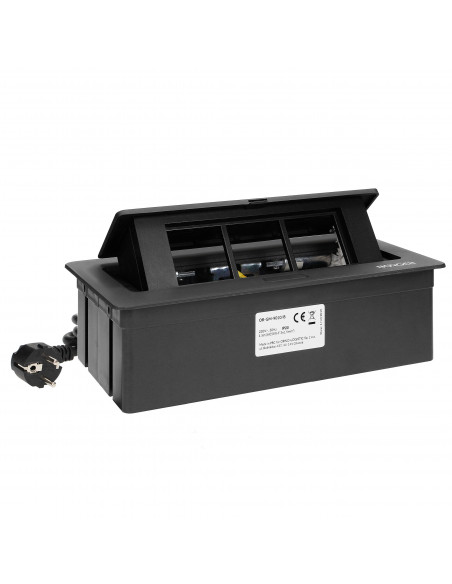  NOEN Kaseta meblowa wpuszczana w blat ze zintegrowaną ramką PCV na gniazda modułowe 3 x 45x45mm lub 6 x 22,5x45mm,...