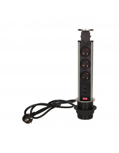 Gniazdo meblowe Ø6cm wysuwane z blatu...