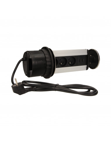 Gniazdo meblowe Ø10cm wysuwane z...