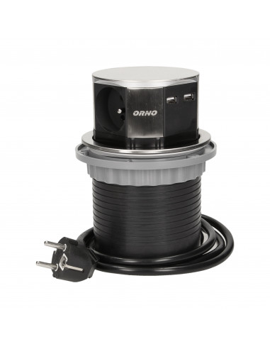 Gniazdo meblowe Ø10cm wysuwane z...