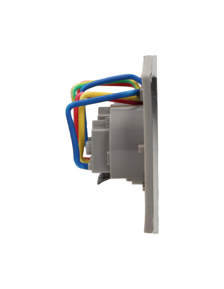 Hermetyczne gniazdo elektryczne podwójne, IP55 stal nierdzewna