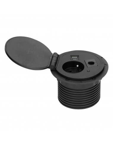  Gniazdo meblowe Ø8cm wpuszczane w...