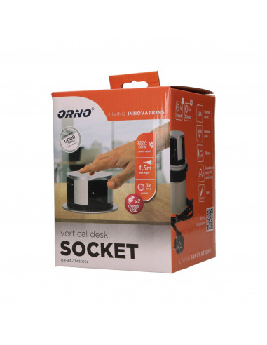 Gniazdo meblowe Ø10cm wysuwane z...