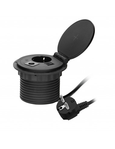  Gniazdo meblowe Ø8cm wpuszczane w...