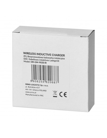 Bezprzewodowa ładowarka indukcyjna, czarna