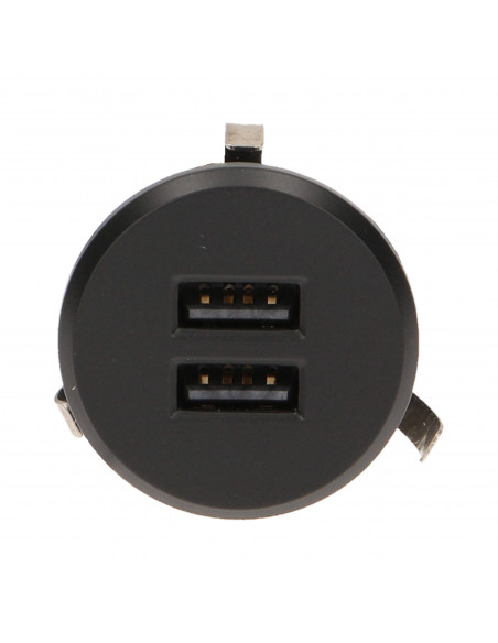 Ładowarka 2xUSB wpuszczana w blat, czarna
