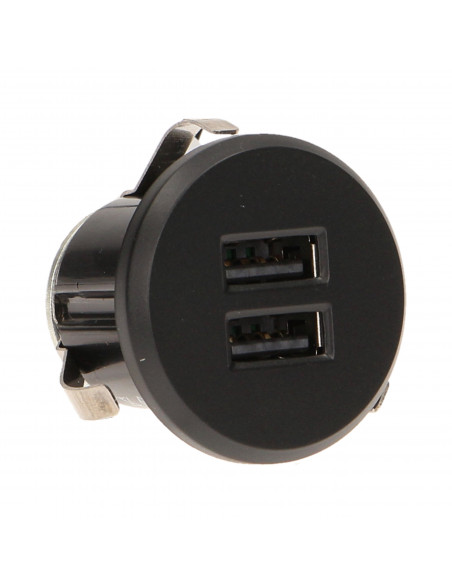 Ładowarka 2xUSB wpuszczana w blat, czarna