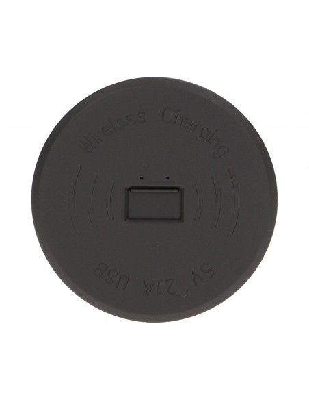 Bezprzewodowa ładowarka indukcyjna z dodatkowym portem USB, czarna