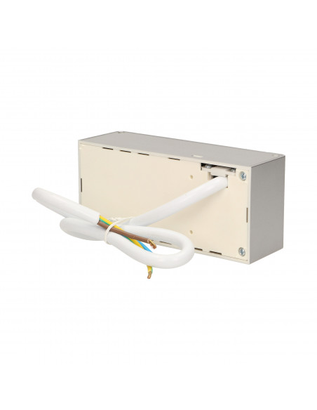 Gniazdo meblowe bez wyłącznika,  2x2P+Z  srebrne