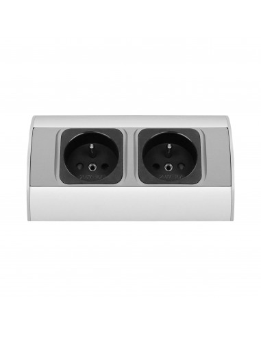 Gniazdo meblowe bez wyłącznika, 2x2P+Z