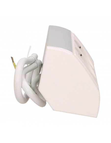 Gniazdo meblowe 2x2P+Z, biało-srebrne