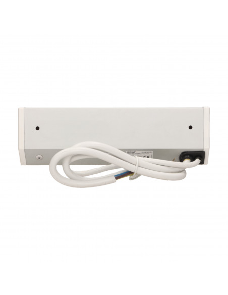 Gniazdo meblowe 2x2P+Z z wyłącznikiem, biało-srebrne