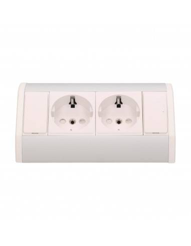 Gniazdo meblowe 2x2P+Z, schuko,...