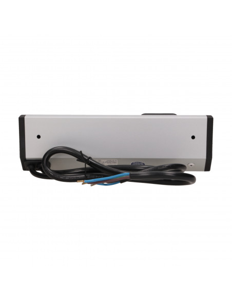 Gniazdo meblowe 2x2P+Z z wyłącznikiem, schuko, czarno-srebrne