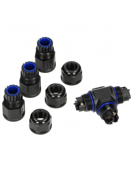 Konektor kablowy trójnik T IP68, 3x4mm², 450V/25A