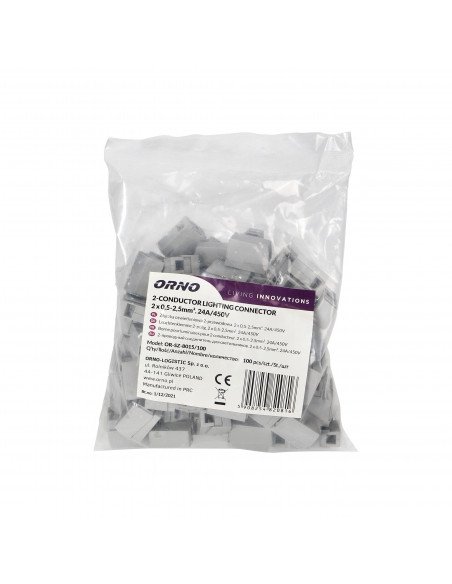 Złączka oświetleniowa dwuprzewodowa, 100szt