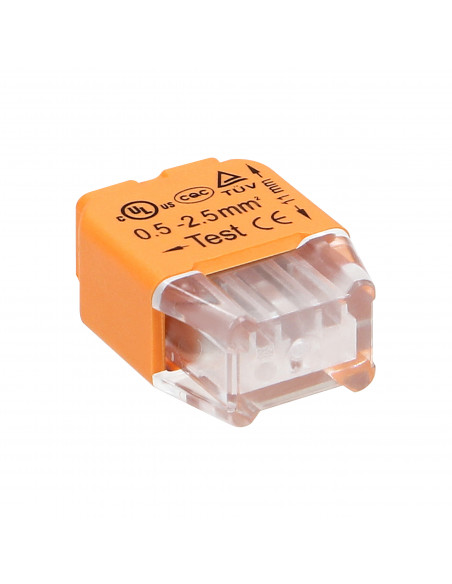 Złączka instalacyjna wciskana 2-przewodowa, na drut 0,75-2,5mm², IEC 300V/24A, 10 szt.