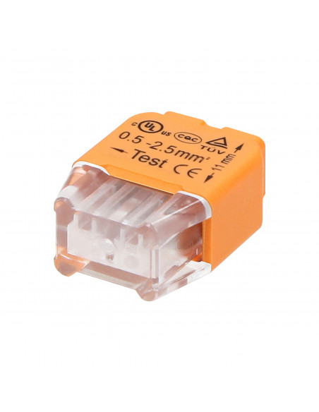 Złączka instalacyjna wciskana 2-przewodowa, na drut 0,75-2,5mm², IEC 300V/24A, 10 szt.