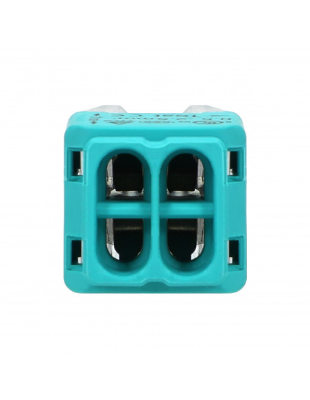 Złączka instalacyjna wciskana 4-przewodowa, dwurzędowa, na drut 0,75-2,5mm², IEC 300V/24A, 10 szt.